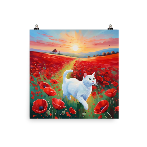 PugMug Custom White Companion Cat Poster