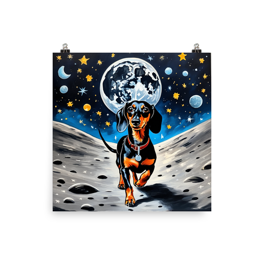 PugMug Custom Black Dachshund Poster