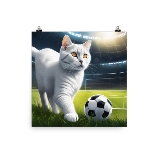 PugMug Custom White British Shorthair Cat Poster