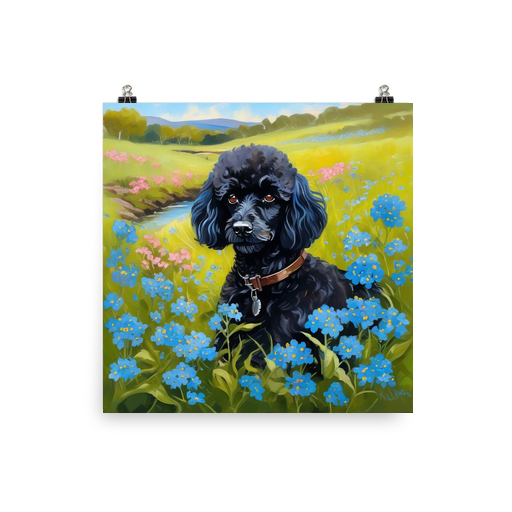 PugMug Custom Black Poodle Poster