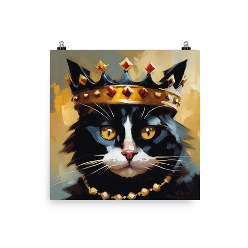 PugMug Custom Black Companion Cat Poster