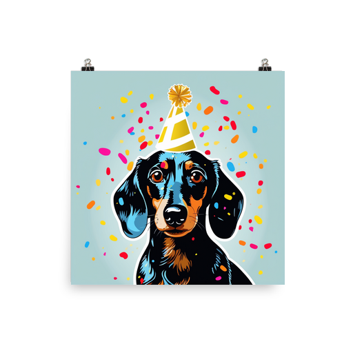 PugMug Custom Black Dachshund Poster