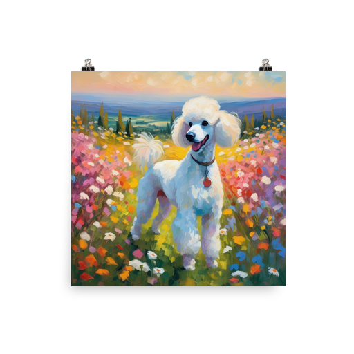 PugMug Custom White Poodle Poster