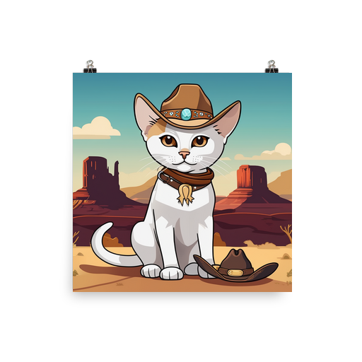 PugMug Custom White Abyssinian Cat Poster