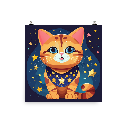 PugMug Custom Tabby Exotic Cat Poster