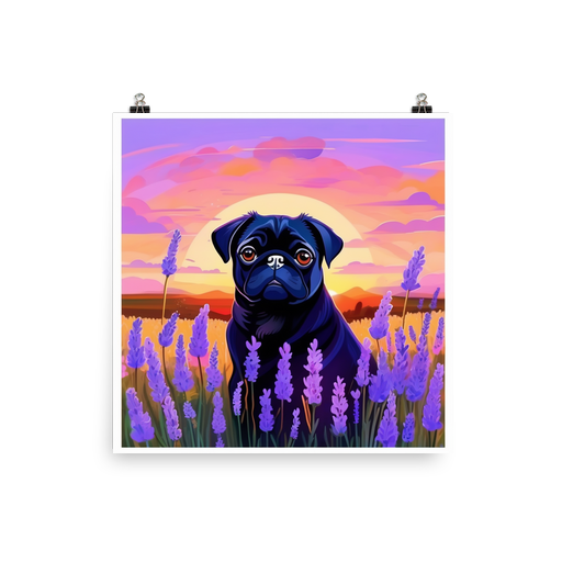 PugMug Custom Black Pug Poster