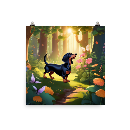 PugMug Custom Black Dachshund Poster