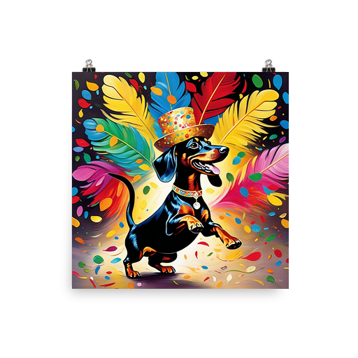 PugMug Custom Black Dachshund Poster