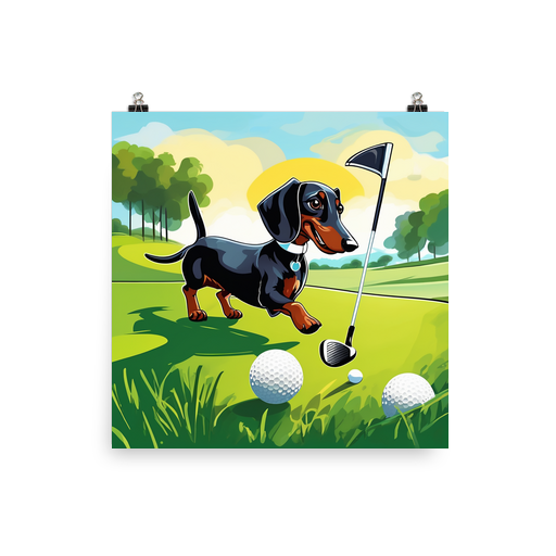 PugMug Custom Black Dachshund Poster