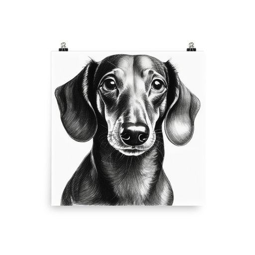 PugMug Custom Black Dachshund Poster