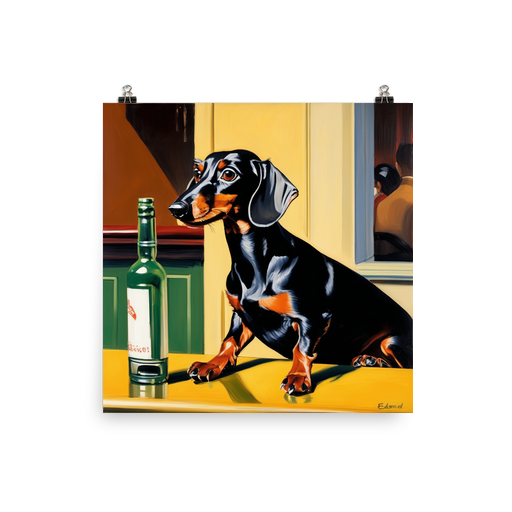 PugMug Custom Black Dachshund Poster