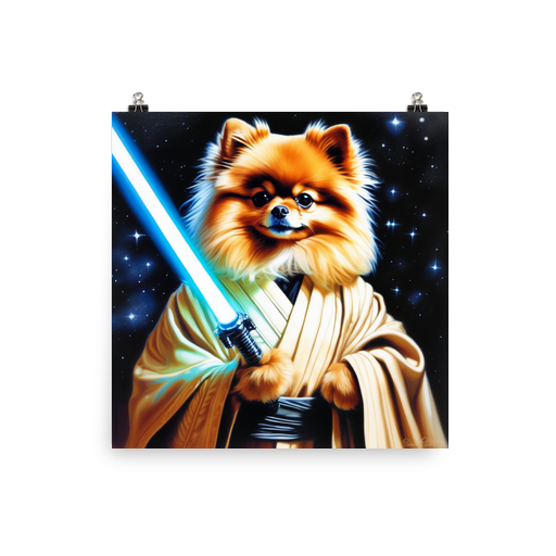 PugMug Custom Tan Pomeranian Poster