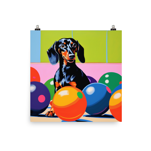 PugMug Custom Black Dachshund Poster