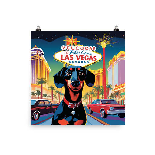 PugMug Custom Black Dachshund Poster