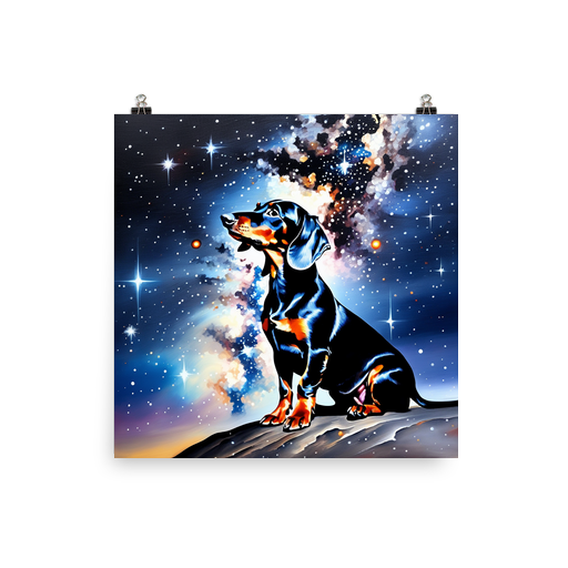 PugMug Custom Black Dachshund Poster