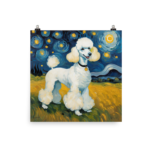 PugMug Custom White Poodle Poster