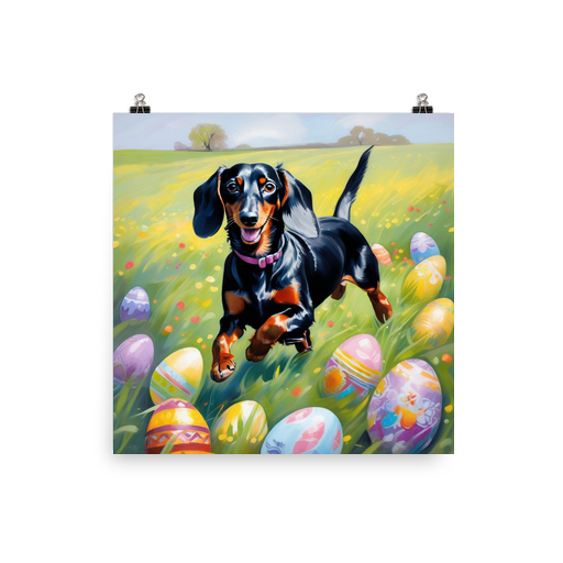 PugMug Custom Black Dachshund Poster