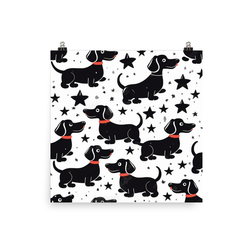 PugMug Custom Black Dachshund Poster