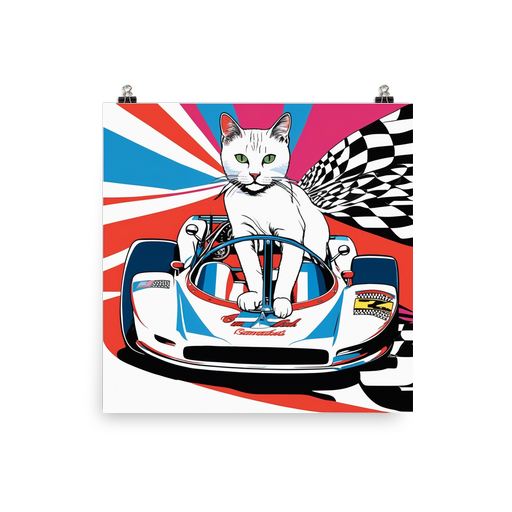 PugMug Custom White Companion Cat Poster