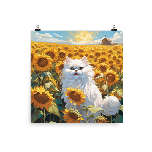 PugMug Custom White Persian Cat Poster