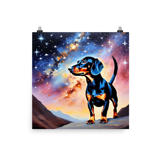 PugMug Custom Black Dachshund Poster