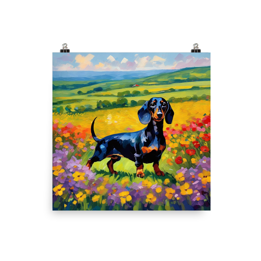 PugMug Custom Black Dachshund Poster