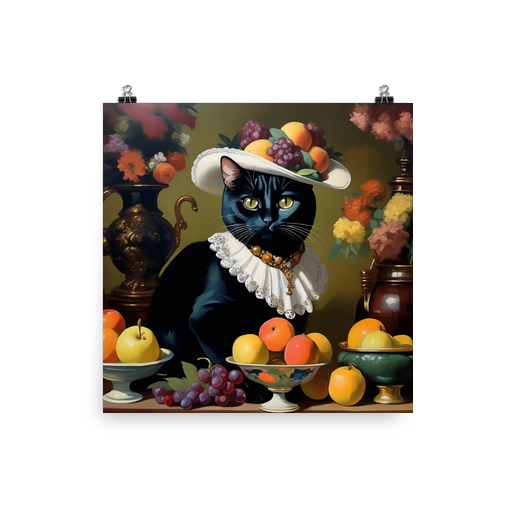 PugMug Custom Black American Shorthair Cat Poster