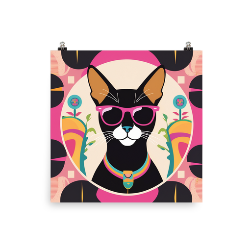 PugMug Custom Black Abyssinian Cat Poster