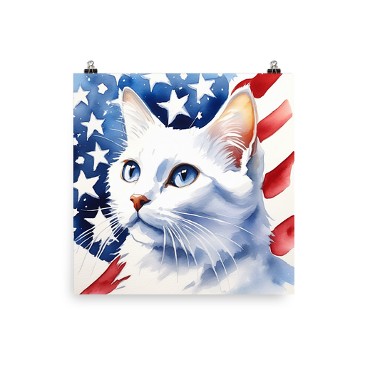 PugMug Custom White Companion Cat Poster