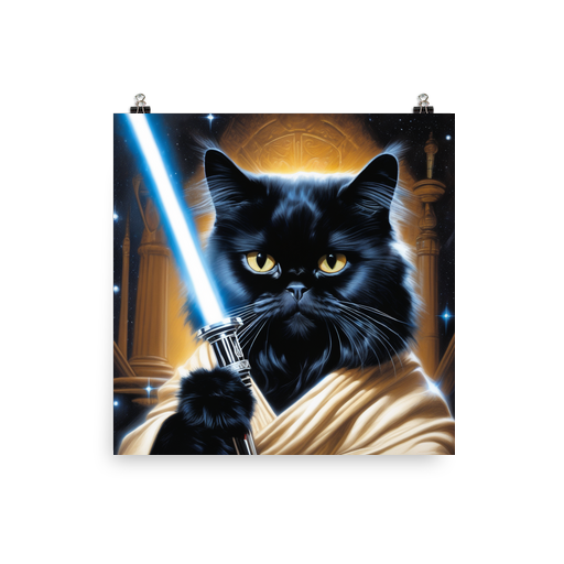 PugMug Custom Black Persian Cat Poster