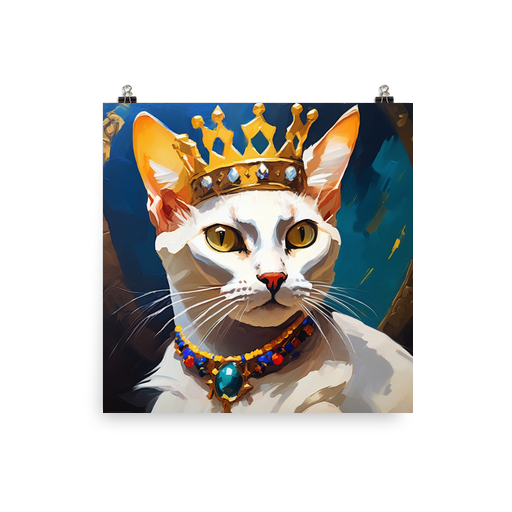 PugMug Custom White Abyssinian Cat Poster