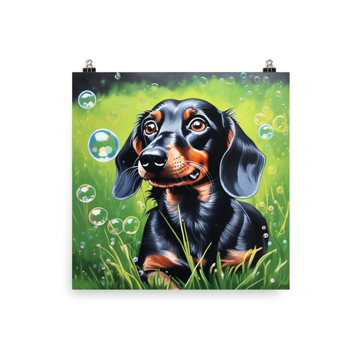 PugMug Custom Black Dachshund Poster