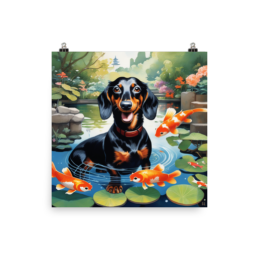 PugMug Custom Black Dachshund Poster