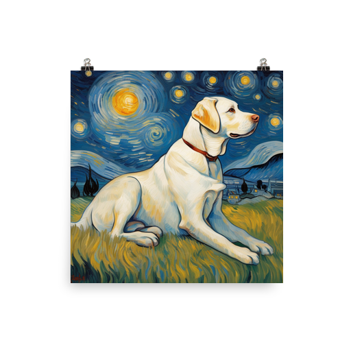 PugMug Custom White Labrador Retriever Poster