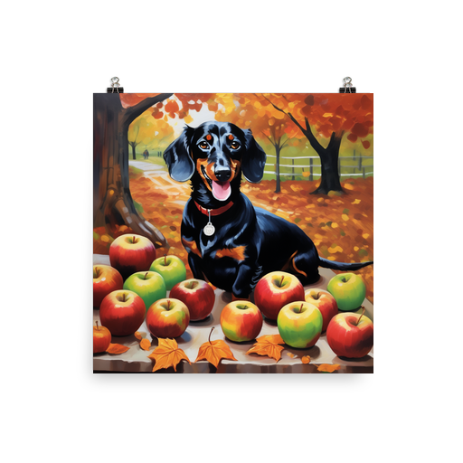 PugMug Custom Black Dachshund Poster