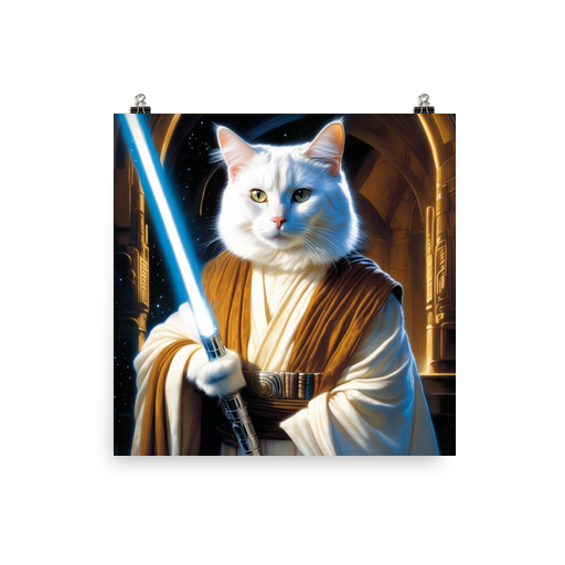 PugMug Custom White Companion Cat Poster