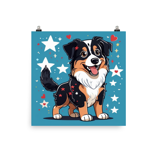 PugMug Custom Miniature American Shepherd Poster