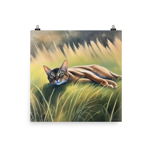 PugMug Custom Tabby Abyssinian Cat Poster