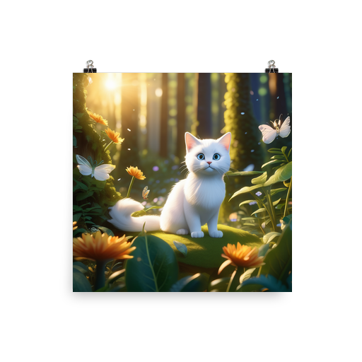 PugMug Custom White Exotic Cat Poster