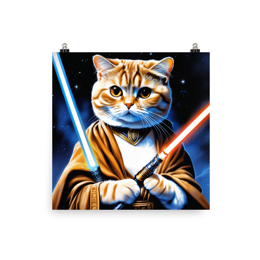 PugMug Custom Tabby Scottish Fold Cat Poster