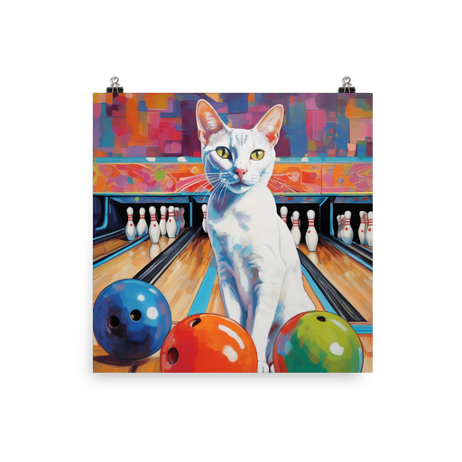 PugMug Custom White Abyssinian Cat Poster