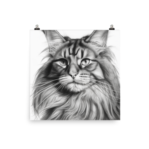 PugMug Custom Tabby Maine Coon Cat Poster