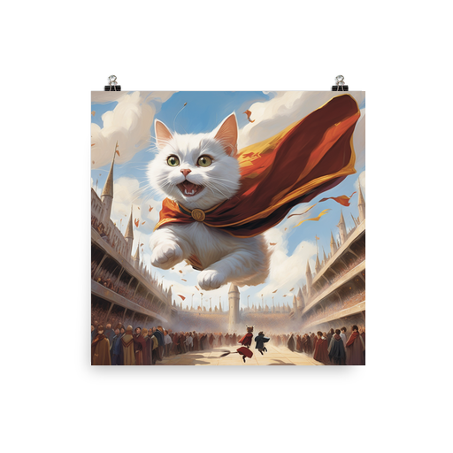 PugMug Custom White Companion Cat Poster