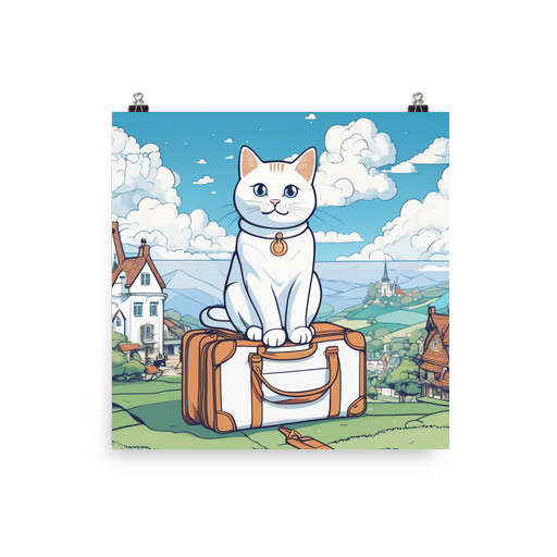 PugMug Custom White Companion Cat Poster