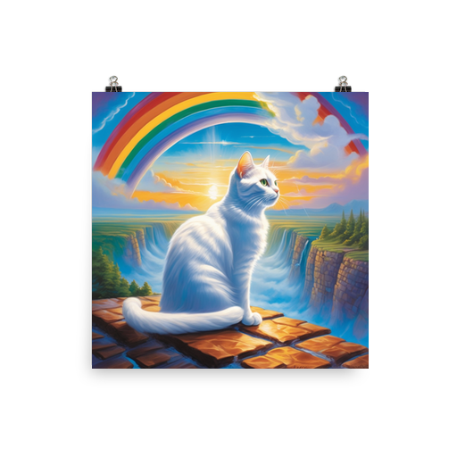 PugMug Custom White Companion Cat Poster