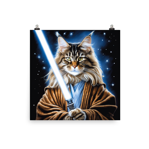 PugMug Custom Tabby Maine Coon Cat Poster