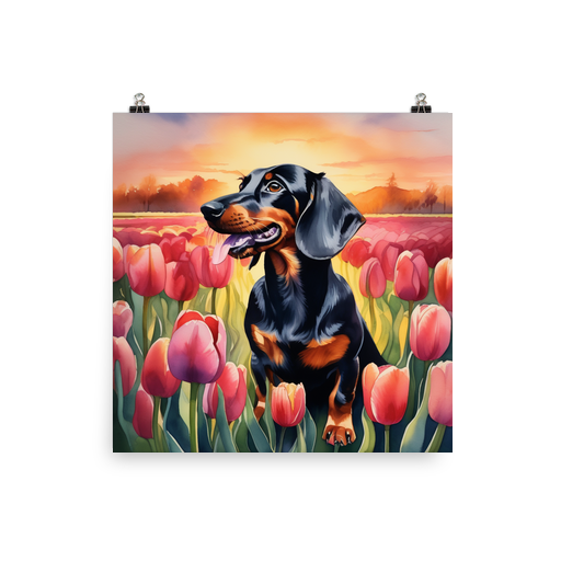 PugMug Custom Black Dachshund Poster