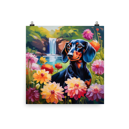 PugMug Custom Black Dachshund Poster