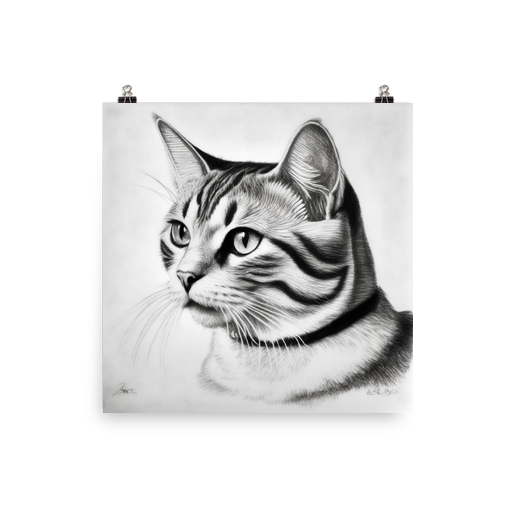 PugMug Custom White American Shorthair Cat Poster