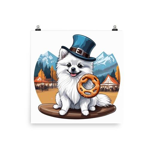 PugMug Custom White Pomeranian Poster
